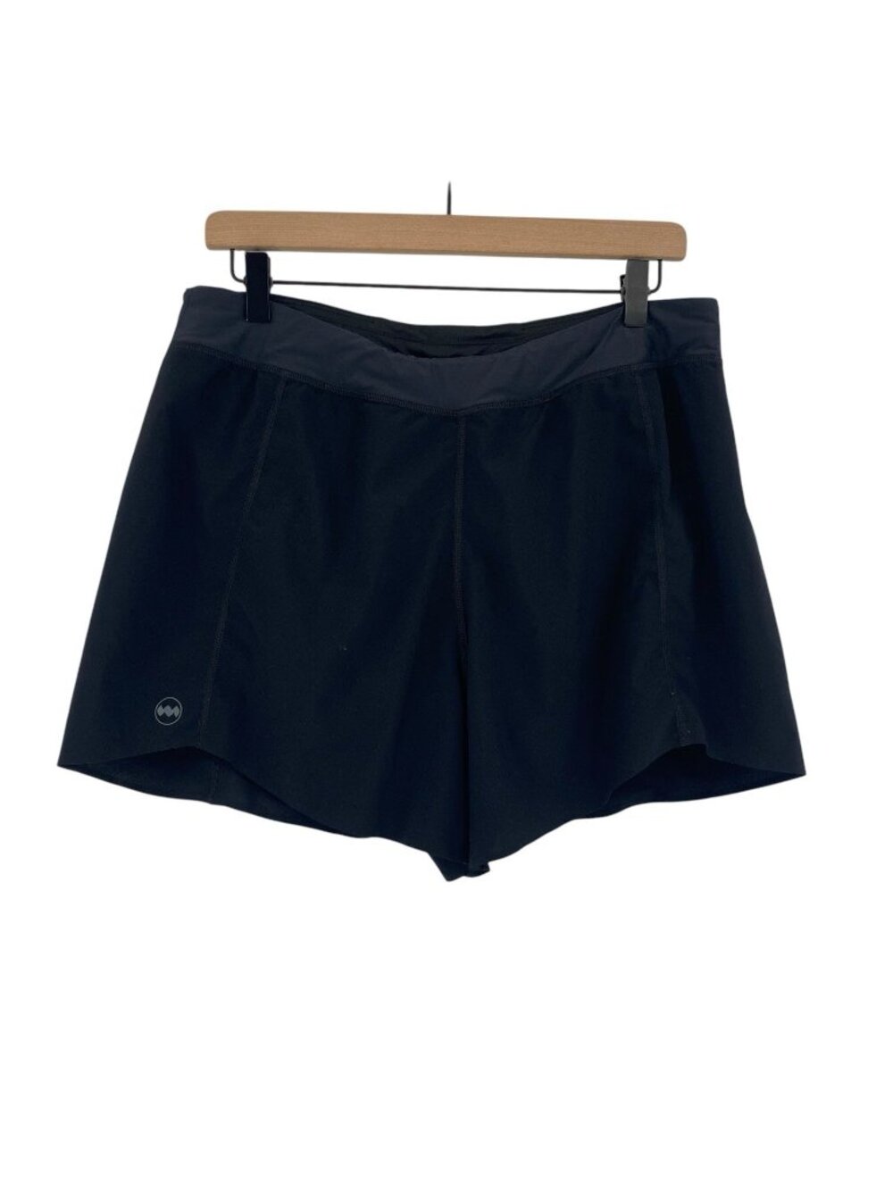 Janji Women’s Size Large Black Cadence Stretch Running Yoga Lined Shorts 4”